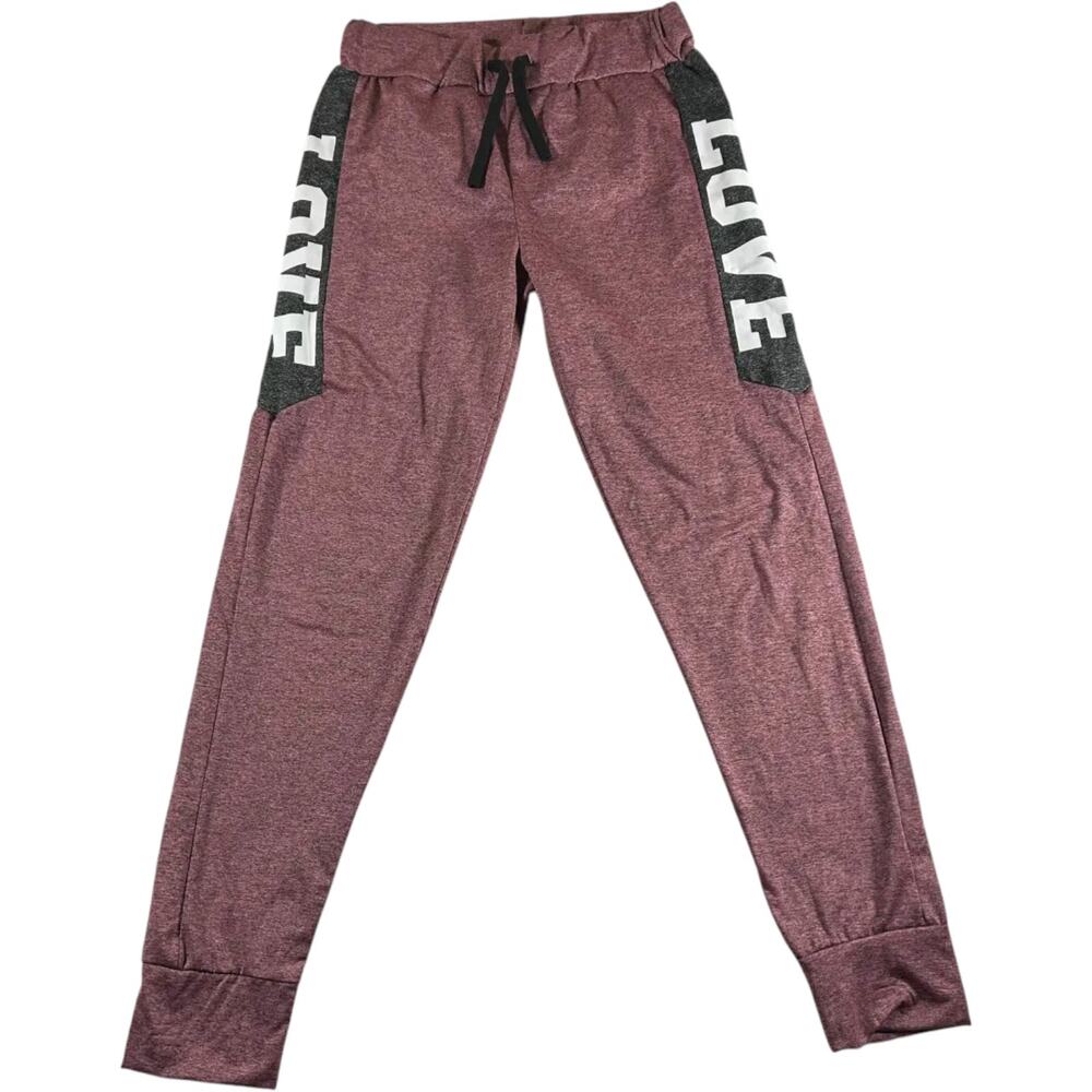 Supernova Yoga Running Gym Women's Heather Red Joggers - Size: Large